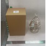 Decoratiune de Craciun, Embo, Model Brad cu Stea, din Sticla, Lumini, Baterii 3 AA, 22 x 9 cm, Auriu - imagine 5