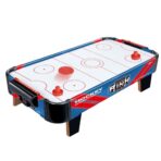 Masa Air Hockey Graffiti cu Picioare Scurte, Embo, PVC, 2 Pucuri, Tabela Scor, 2 Impingatoare, 76x38x21.5 cm, Albastru
