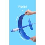 Avion planor din polistiren in punga , lungime 47 cm, cu lumini pe toata lungimea, Albastru , Embo - imagine 2