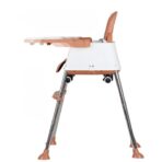 Scaun de Masa Pliabil 3in1, Embo, Reglabil, Multifunctional, 3 Pozitii, Masuta si Husa Detasabile, Roti, Centura de Siguranta, Ajustare Inaltime, Maro - imagine 4