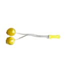 Jucarie interactiva cu bile, Embo, Clackers ball, antistres, Galben, 40 mm