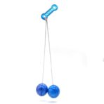 Jucarie interactiva cu bile, Embo, Clackers ball, antistres, Albastru, 40 mm