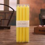 Set 4 Lumanari, Embo, pentru Suport de Masa, Fara Miros si Fum, din Parafina, 2.2 x 25 cm, Galben - imagine 2