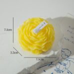 Lumanare Parfumata, Embo, Model Trandafir, Ardere 10h, 70 g, 7.5 x 3.5 cm, Parfum de Citrice, Galben - imagine 5