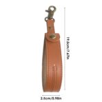 Husa pentru Kendama, Embo, Husa de Depozitare pentru Kendama, din Piele Ecologica, Catarama cu Agatare pentru Transportare, Model Breloc Simplu, 19.5 x 2.5 cm, Maro - imagine 3
