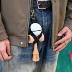 Husa pentru Kendama, Embo, Husa de Depozitare pentru Kendama, din Piele Ecologica, Catarama cu Agatare pentru Transportare, Breloc 8, 12 x 6 cm, Negru - imagine 3