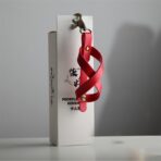 Husa pentru Kendama, Embo, Husa de Depozitare pentru Kendama, din Piele Ecologica, Catarama cu Agatare pentru Transportare, Breloc 8, 12 x 6 cm, Rosu - imagine 2