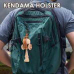 Husa pentru Kendama, Embo, Husa de Depozitare pentru Kendama, din Piele Ecologica, Catarama cu Agatare pentru Transportare, Model Breloc Simplu, 19.5 x 2.5 cm, Maro - imagine 4