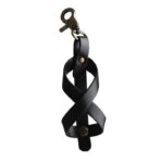 Husa pentru Kendama, Embo, Husa de Depozitare pentru Kendama, din Piele Ecologica, Catarama cu Agatare pentru Transportare, Breloc 8, 12 x 6 cm, Negru