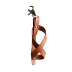 Husa pentru Kendama, Embo, Husa de Depozitare pentru Kendama, din Piele Ecologica, Catarama cu Agatare pentru Transportare, Breloc 8, 12 x 6 cm, Maro deschis