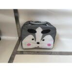 Geantă Frigorifică, Embo, cu Desene Animat, Portabilă pentru Copii, de Prânz, din Pânză Oxford, 22x14x19 cm, Model Vulpe, Gri - imagine 2