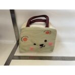 Geantă Frigorifică, Embo, cu Desene Animat, Portabilă pentru Copii, de Prânz, din Pânză Oxford, 22x14x19 cm, Model Ursulet, Bej - imagine 2