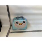 Geantă Frigorifică, Embo, cu Desene Animat, Portabilă pentru Copii, de Prânz, din Pânză Oxford, 22x14x19 cm, Model Pinguin, Albastru - imagine 2