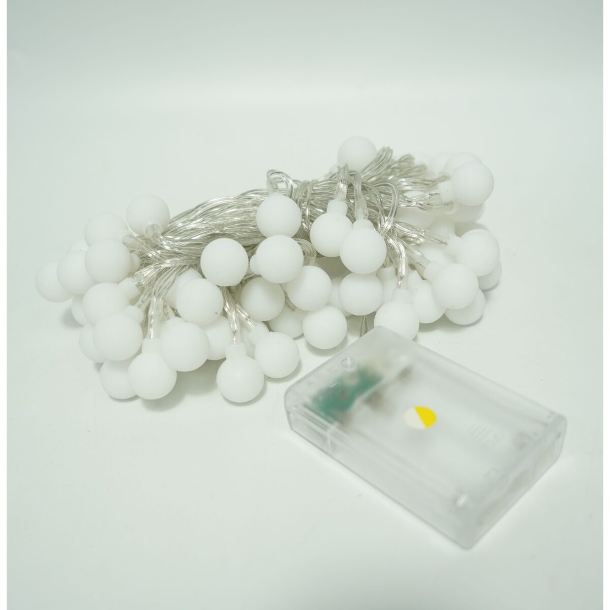 Instalatie Craciun, 10 m, 80 de LED-uri, alb-cald, model cu stelute, liniara, cu baterie, interior/exterior, Embo - imagine 6