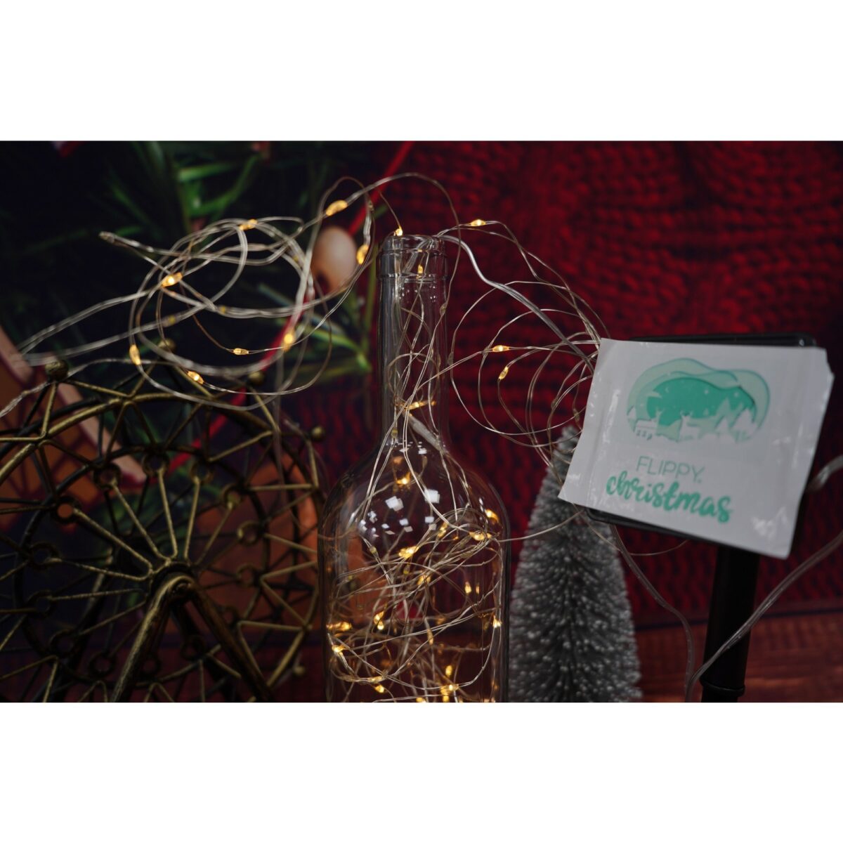 Instalatie Craciun, 10 metri, 100 de LED-uri, alb cald, cu energie solara, fir de cupru, liniar, interior/exterior, Embo - imagine 4