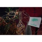 Instalatie Craciun, 10 metri, 100 de LED-uri, alb cald, cu energie solara, fir de cupru, liniar, interior/exterior, Embo - imagine 4