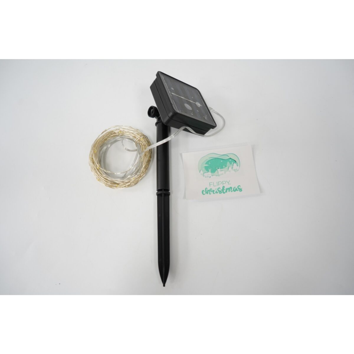 Instalatie Craciun, 10 metri, 100 de LED-uri, alb cald, cu energie solara, fir de cupru, liniar, interior/exterior, Embo - imagine 8