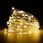 Instalatie Craciun, 10 metri, 100 LED-uri, alb cald, telecomanda 8 functii, USB, fir cupru, liniar, interior/exterior, Embo - imagine 7