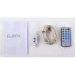 Instalatie Craciun, 10 metri, 100 LED-uri, alb cald, telecomanda 8 functii, USB, fir cupru, liniar, interior/exterior, Embo - imagine 8