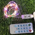 Instalatie Craciun, 10 metri, 100 LED-uri, multicolor RGB, sincronizare muzica, telecomanda 12 de functii, USB, fir cupru, liniar, interior/exterior, Embo - imagine 9