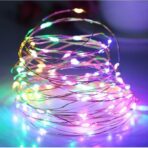 Instalatie Craciun, 10 metri, 100 LED-uri, multicolor RGB, sincronizare muzica, telecomanda 12 de functii, USB, fir cupru, liniar, interior/exterior, Embo