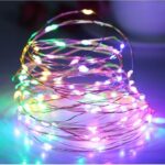 Instalatie Craciun, 10 metri, 100 LED-uri, multicolor RGB, sincronizare muzica, telecomanda 12 de functii, USB, fir cupru, liniar, interior/exterior, Embo