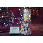 Instalatie Craciun, 10 metri, 100 LED-uri, telecomanda 32 de functii, multicolor RBG, fir cupru, USB, interior, Embo - imagine 3