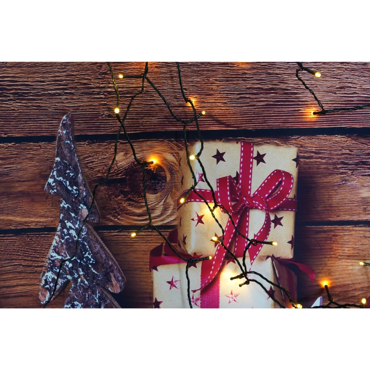 Instalatie Craciun, 12 metri, 100 de LED-uri, alb cald, cu energie solara, fir de cupru, liniar, interior/exterior, Embo - imagine 5