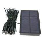 Instalatie Craciun, 12 metri, 100 de LED-uri, alb cald, cu energie solara, fir de cupru, liniar, interior/exterior, Embo