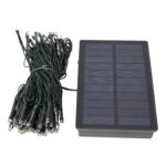 Instalatie Craciun, 12 metri, 100 de LED-uri, alb cald, cu energie solara, fir de cupru, liniar, interior/exterior, Embo