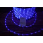 Instalatie Craciun, 16 m, 384 Led-uri, Furtun Luminos, Albastru, Transformator, 8 jocuri de lumini, Sectionabila, 220 V, Embo - imagine 9