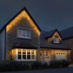 Instalatie Craciun, 18 m, 525 Led-uri ,Franjuri, Alb cald, 8 jocuri de lumini, Transformator cu telecomanda, Interconectabila, Prelungitor 3 m inclus, Fir Transparent, Embo - imagine 2