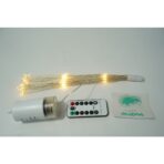 Instalatie Craciun, 180 LED-uri, alb cald, telecomanda 8 functii, cu baterii, explozie fireworks, fir cupru, interior/exterior, Embo - imagine 5