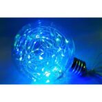 Instalatie Craciun, 20 m, 200 Led-uri, Liniara, Albastru, 8 jocuri de lumini, Transformator, Interconectabila, Prelungitor 3 m inclus, Fir Cupru, Embo - imagine 4