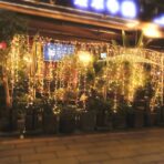 Instalatie Craciun, 215 m, 5160 Led-uri ,Franjuri, Alb cald, Flash, Alimentator, Interconectabila, Prelungitor 6.5 m inclus, Fir Transparent Cauciucat, 220v, Embo - imagine 3