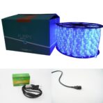 Instalatie Craciun, 24 m, 576 Led-uri, Furtun Luminos, Albastru, Transformator, Sectionabila, 220 V, Embo - imagine 11