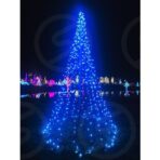 Instalatie Craciun, 25 m, 250 Led-uri ,Liniara, Albastru, 8 jocuri de lumini, Transformator cu telecomanda, Interconectabila, Prelungitor 3 m inclus, Fir Transparent, Embo - imagine 5