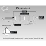 Instalatie Craciun, 30 m, 300 Led-uri ,Liniara, Rosu/Albastru/Rosu/Verde, Flash, Transformator, Interconectabila, Prelungitor 5 m inclus, Fir Verde, Embo - imagine 6