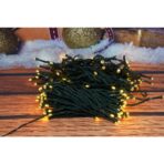 Instalatie Craciun, 32 metri, 300 de LED-uri, Alb Cald, cu energie solara, fir de cupru, liniar, interior/exterior, Embo - imagine 3