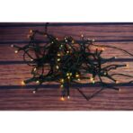 Instalatie Craciun, 32 metri, 300 de LED-uri, Alb Cald, cu energie solara, fir de cupru, liniar, interior/exterior, Embo - imagine 6