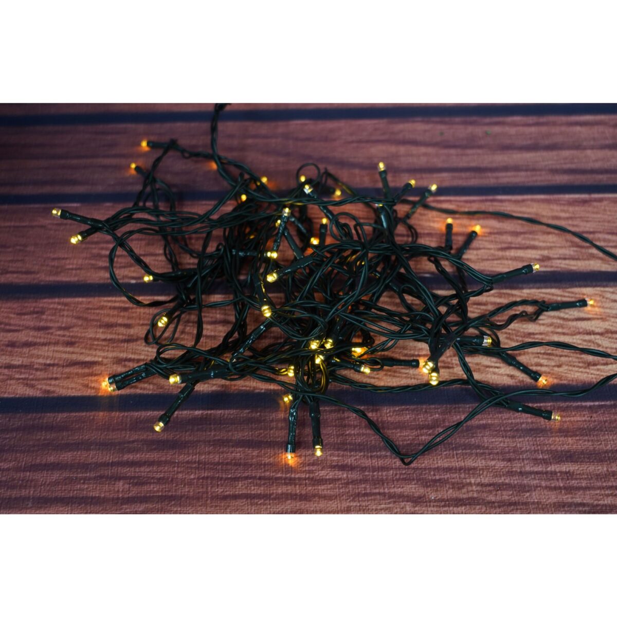 Instalatie Craciun, 32 metri, 300 de LED-uri, Alb Cald, cu energie solara, fir de cupru, liniar, interior/exterior, Embo - imagine 7