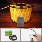 Instalatie Craciun, 36 m, 864 Led-uri, Furtun Luminos, Alb cald, Transformator, Sectionabila, 220 V, Embo - imagine 21