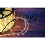 Instalatie Craciun, 4 m, 96 Led-uri, Furtun Luminos, Alb cald, Transformator, Sectionabila, 220 V, Embo - imagine 3