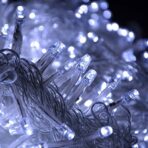 Instalatie Craciun, 40 m, 1144 Led-uri ,Franjuri, Alb rece, 8 jocuri de lumini, Transformator cu telecomanda, Interconectabila, Prelungitor 5 m inclus, Fir Transparent, Embo - imagine 8