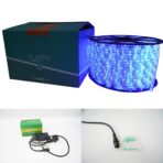 Instalatie Craciun, 40 m, 960 Led-uri, Furtun Luminos, Albastru, Transformator, 8 jocuri de lumini, Sectionabila, 220 V, Embo - imagine 6