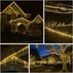 Instalatie Craciun, 44 m, 1056 Led-uri, Furtun Luminos, Alb cald, Transformator, Sectionabila, 220 V, Embo - imagine 12