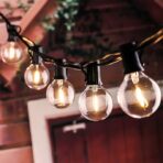 Instalatie Craciun, 5 M, 10 de LED-uri, alb-cald, model cu bulb, liniara, solara, interior/exterior, Embo