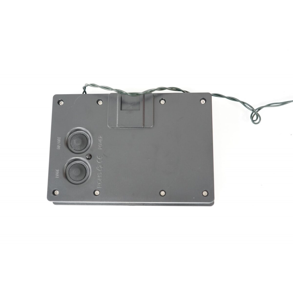 Instalatie Craciun, 8 metri, 50 de LED-uri, alb cald, telecomanda 8 functii, cu energie solara, fir negru, liniar, interior/exterior, Embo - imagine 9