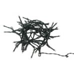 Instalatie Craciun, 8 metri, 50 de LED-uri, alb cald, telecomanda 8 functii, cu energie solara, fir negru, liniar, interior/exterior, Embo