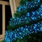 Instalatie Craciun, 70 m, 700 Led-uri ,Liniara, Albastru, 8 jocuri de lumini, Transformator cu telecomanda, Interconectabila, Prelungitor 3 m inclus, Fir Transparent, Embo - imagine 4